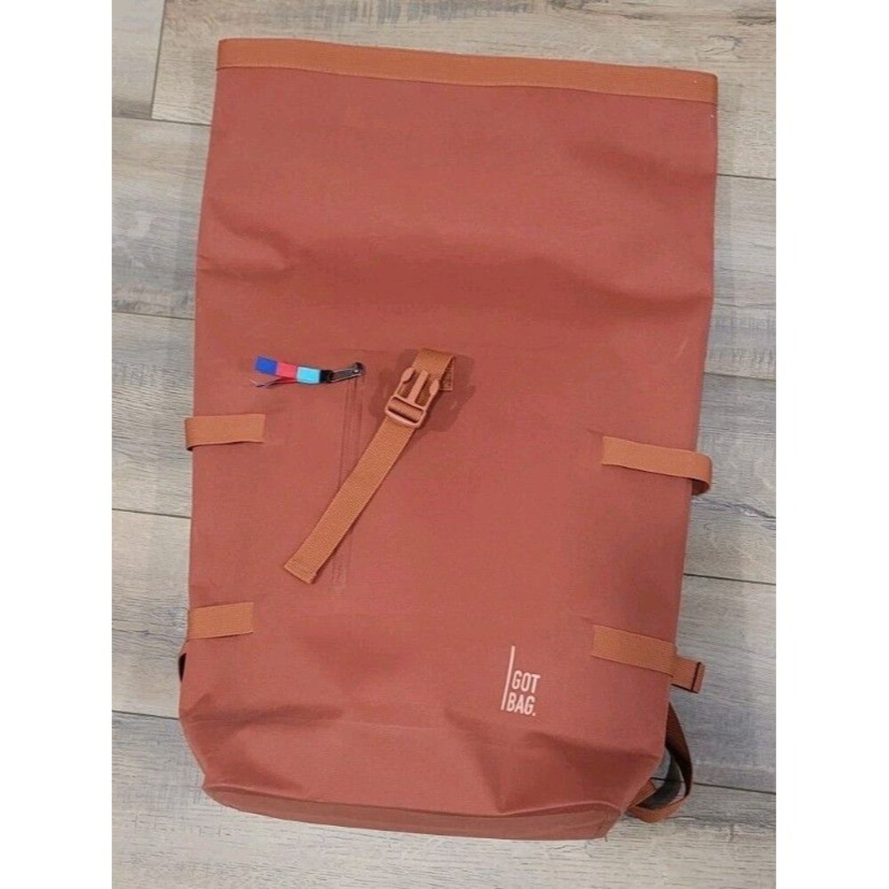 GOT BAG Rolltop Easy Backpack RED Lightweight Recycled Ocean Plastic Sandstone